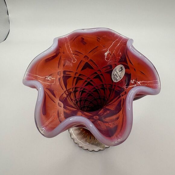 Fenton Plum for sale | eBay Fenton Plum Opalescent Vase Signed by Nancy Fenton